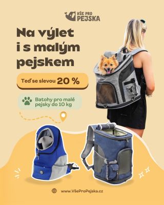 Na výlet, do města, k vodě nebo na delší procházku 🎒🐶 Batoh pro psa oceníte hlavně u menších pejsků, kteří se rychleji...