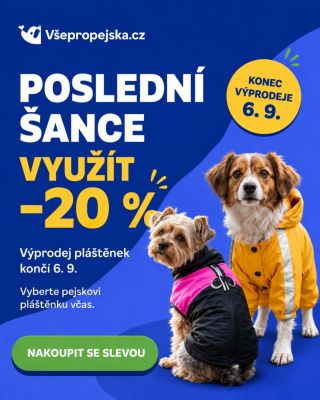 ⏰ Poslední šance! Předsezonní výprodej pláštěnek končí 6. 9. 🌧️ Pokud pláštěnku na podzim stejně budete potřebovat, teď ji...