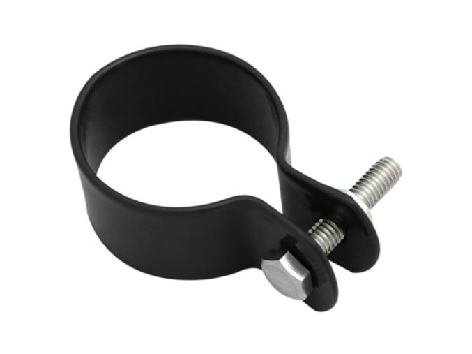 Objímka pro sloupek 50mm; šroub + matice; Zn+PVC, Antracit