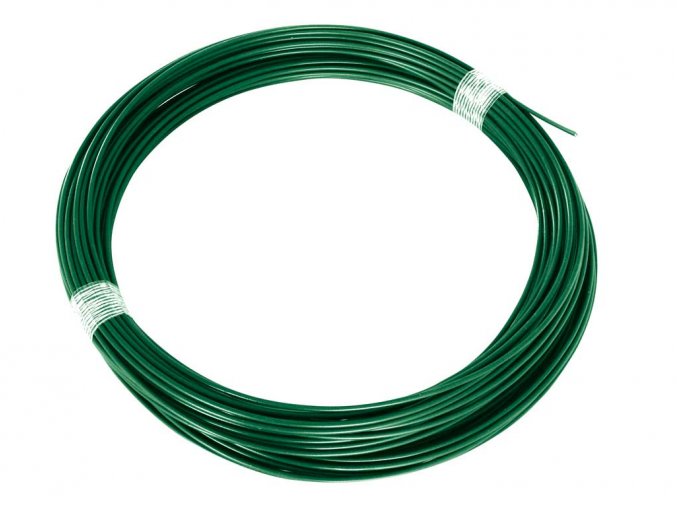 Napínací drát Zn+PVC 2,25/3,4 - 78 bm zelený