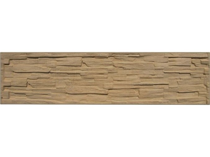 Betonový panel rovný jednostranný 200x50x4 cm - štípaný kámen - pískovec