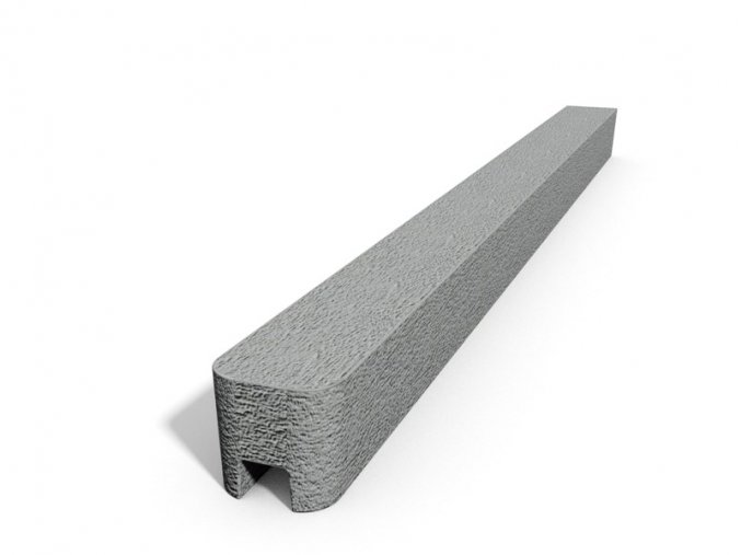 Betonový sloupek hladký koncový přírodní (Výška v mm: 2500 mm)