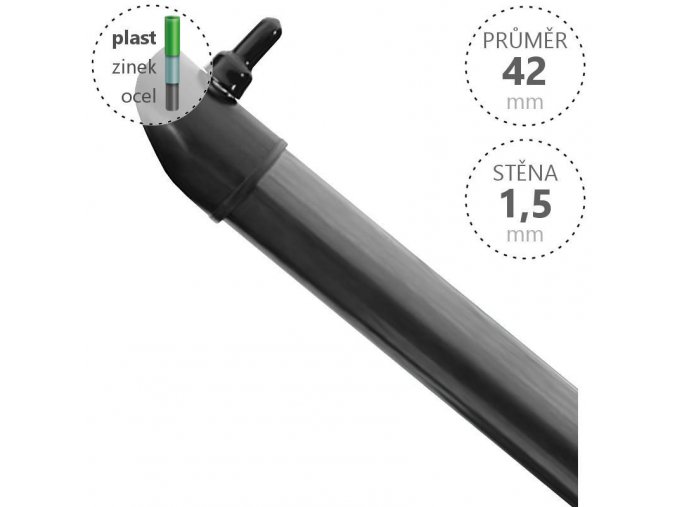 DAMIPLAST vzpera 42 15 antracit D z1