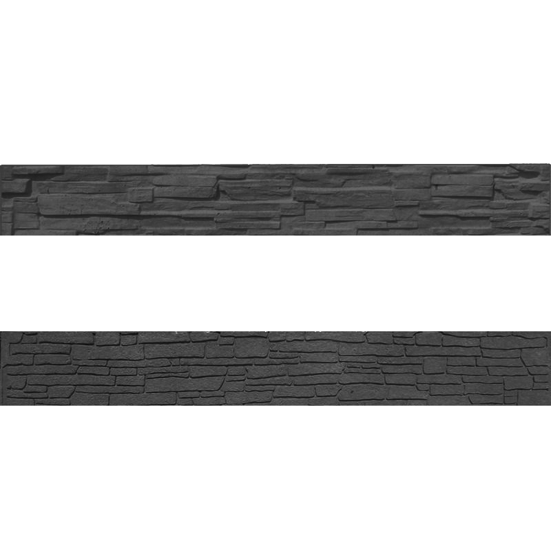 Betonový panel rovný oboustranný štípaný kámen 200 x 25 x 4 cm - grafit PLOTY Sklad8 5-300