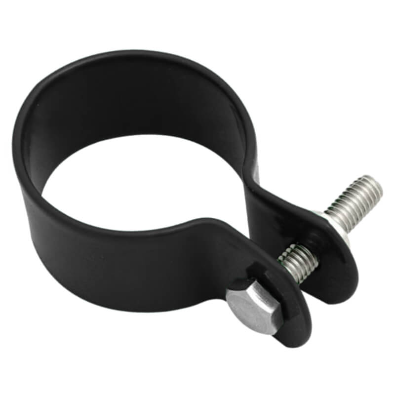 Objímka pro sloupek 50mm; šroub + matice; Zn+PVC, Antracit