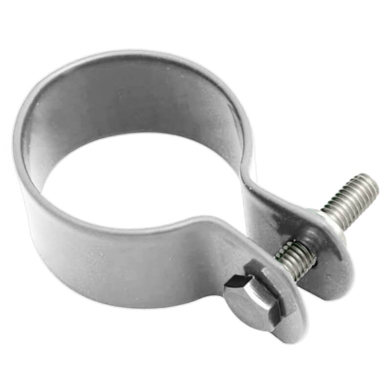 Objímka pro sloupek 50mm; šroub + matice; Zn+PVC, Šedá