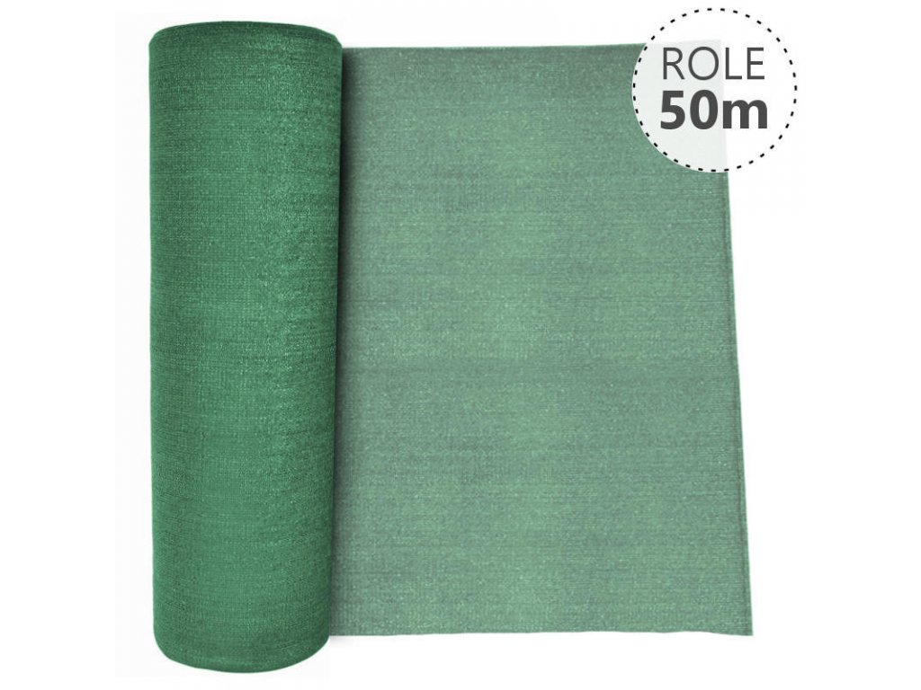 Stínící tkanina zelená 95% - 220 g/m2 - výška a délka role 1500 mm a délka role 50 m Délka role v m:: 50 m, Výška v mm:: 1500 mm PLOTY Sklad8 5-300