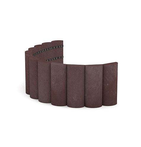 Recyklát palisáda 190x35x1010 mm,půlkulatá hnědá VCP PLOTY Sklad8 0