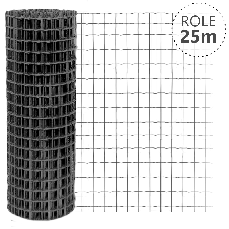 Pilonet Middle antracit 1800 mm/50x100/2,5mm/25 m Délka role v m:: 25 m, Výška v mm:: 1500 mm PLOTY Sklad8 5-300