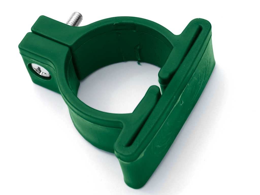 Plastová objímka pro kulatý sloupek / 48 mm vč.šroubu / barevná barva:: zelená PLOTY Sklad8 5-300