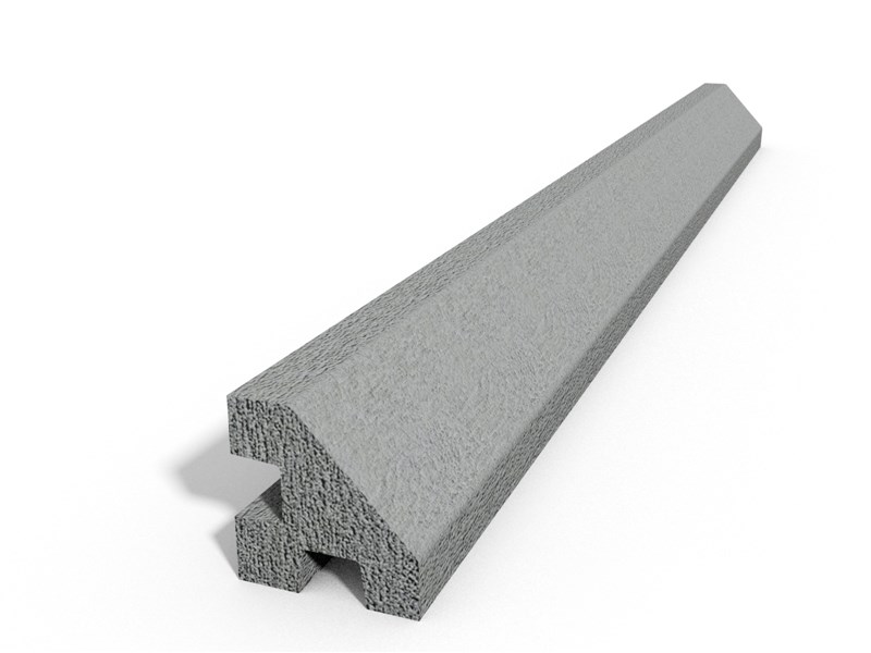 Betonový sloupek hladký rohový přírodní Výška v mm:: 2500 mm PLOTY Sklad8 5-300