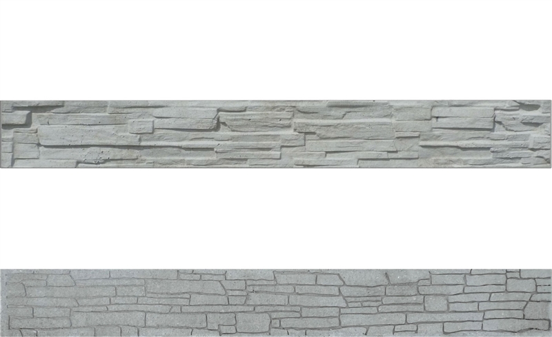 Betonový panel rovný  oboustranný štípaný kámen 200 x 25 x 4,5 cm - přírodní PLOTY Sklad8 0 50092