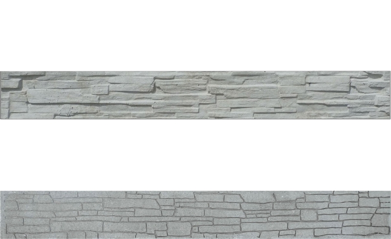 Betonový panel rovný  oboustranný štípaný kámen 200 x 25 x 4,5 cm - přírodní VCP PLOTY Sklad8 0