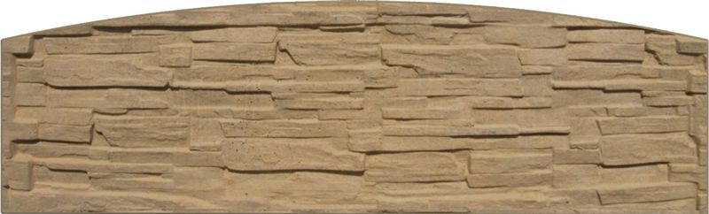 Betonový panel oblouk jednostranný 200x50-66x4,5 cm - štípaný kámen - pískovec PLOTY Sklad8 5-300