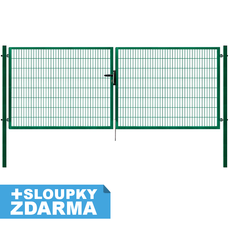 Brána Pilofor Super šířka 4090mm, svařovaný panel 50x200mm, FAB Výška v mm:: 1180 mm PLOTY Sklad8 5-300