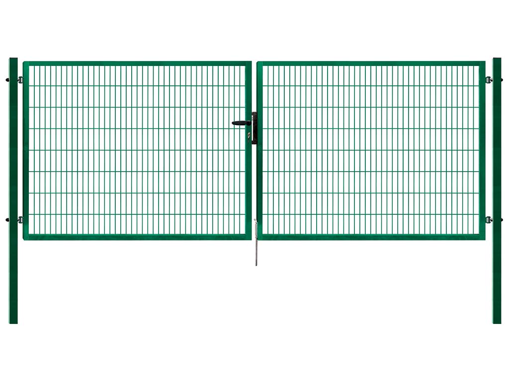 Brána Pilofor Super šířka 4110mm, svařovaný panel 50x200mm, FAB Výška v mm:: 1980 mm PLOTY Sklad8 5-300
