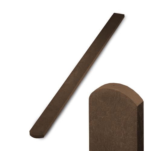 Recyklát plotovka 78x21 mm, půlkulatá, hnědá Délka v mm:: 2000 mm VCP PLOTY Sklad8 0