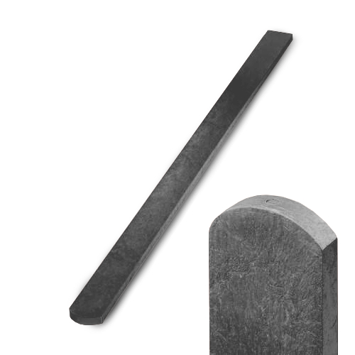 Rycyklát plotovka 78x21 mm, půlkulatá, šedá Délka v mm:: 600 mm PLOTY Sklad8 0