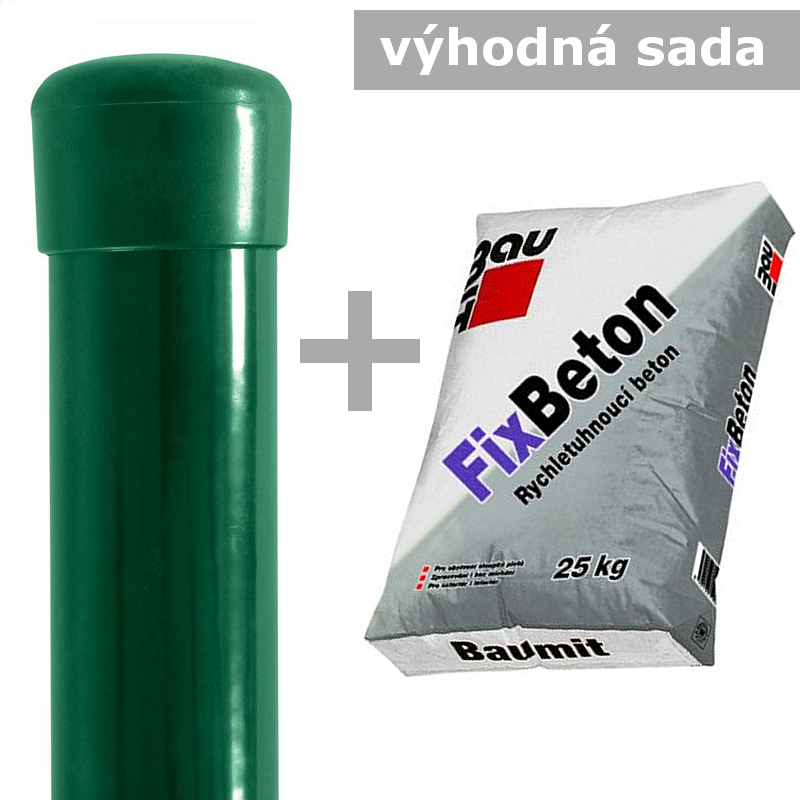 Sada Sloupek DAMIPLAST® 48/1,5/ + FIXBETON 25kg Délka v mm:: 2600 VCP PLOTY Sklad8 0
