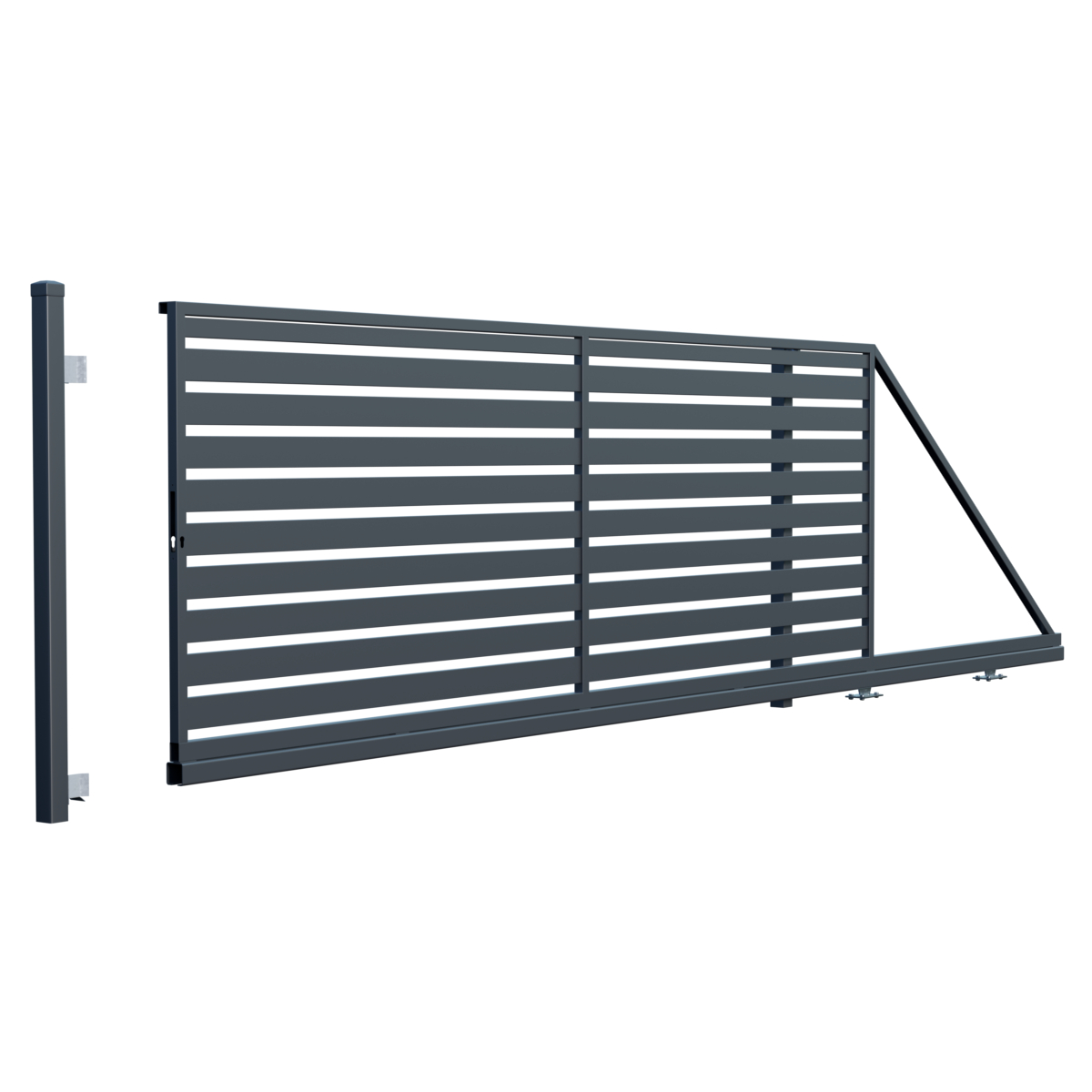 Safir brána posuvná, šířka 4000 x výška 1490 mm, bez pohonu PRAVÁ VCP PLOTY Sklad8 0