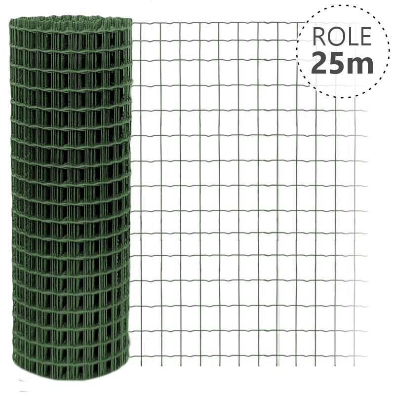 Svařované pletivo Pilonet Middle, oko 50 x 100mm, barva zelená, délka role 25 m Výška v mm:: 1000 mm PLOTY Sklad8 0