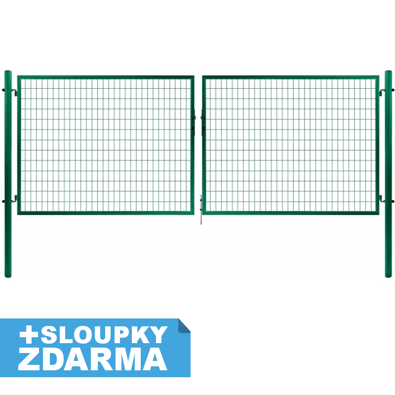 Brána Solid šířka 3542mm, svařovaná síť 50x100mm OKO Výška v mm:: 1750 mm PLOTY Sklad8 0