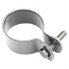 Objímka pro sloupek 50mm; šroub + matice; Zn+PVC, Šedá