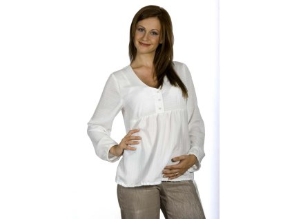 Těhotenská halenka Rialto BOUS smetanová 5845 (Dámská velikost 36)