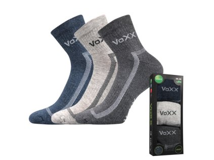 Ponožky sportovní CADDY B bavlněné 3pack TMAVÉ  vel.39-42
