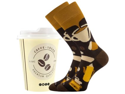 Screenshot 2026 01 12 at 13 35 31 Lonka ponožky v kelímku s motivem kávy COFFEE vzor 4
