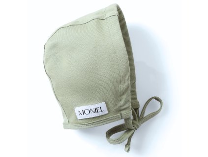 Moniel Dětská rostoucí zavazovací čepice Olive