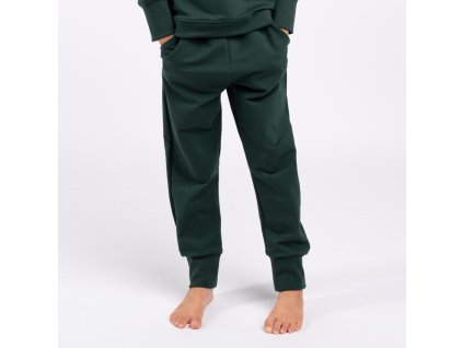 Dětské rostoucí tepláky Moniel Basic Dark Green