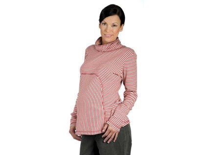 Těhotenské tričko Rialto Greagorry červenobéžové 0157 (Dámská velikost 38)