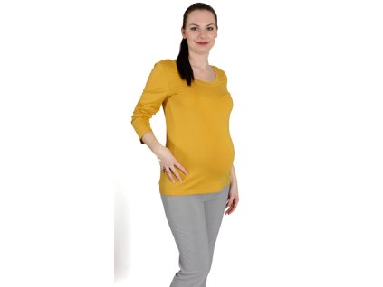 Těhotenské tričko Rialto Ruten žluté 0423 (Dámská velikost 36)