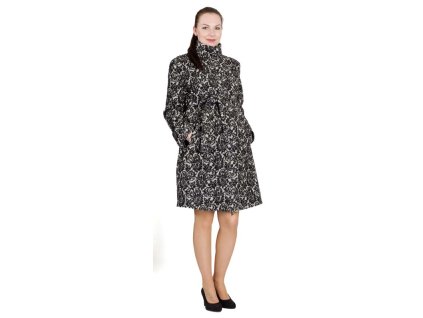 Těhotenský kabát Rialto Mons černobílý 0289 (Dámská velikost 36)