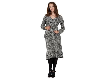 Dámské tričko Rialto Hetre černošedý česaný tygr 0354 (Dámská velikost 38)