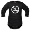 Body dlouhý rukáv Dejna No Smoking - černé (Velikost 68 (3-6m))
