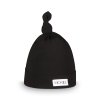 Novorozenecká čepička s uzlem Moniel All Black