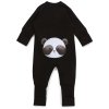 Moniel Dětský rostoucí overal Panda All Black černá