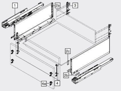 Blum K-BLUM Legrabox C Pure 550 mm/70 kg, Blumotion/TOB, Orion šedá, 337586