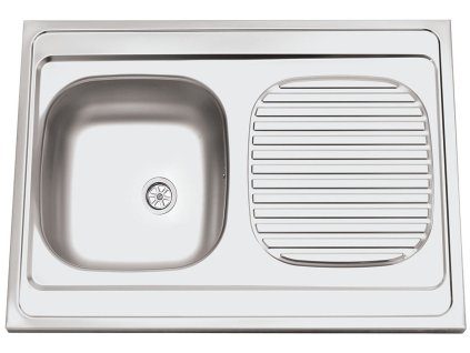 Sinks CLP-A 800 M 0,5mm matný (Konstrukční typ Dřezy s odkapem, Spodní skříňka 450 mm, Hloubka dřezu 145 mm)