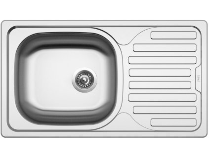 Sinks CLASSIC 760 V 0,5mm matný (Konstrukční typ Dřezy s odkapem, Spodní skříňka 450 mm, Hloubka dřezu 150 mm)