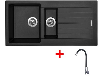 4478273 8596142054756 sinks perfecto 1000.1 pureblack elasta nerez cerna