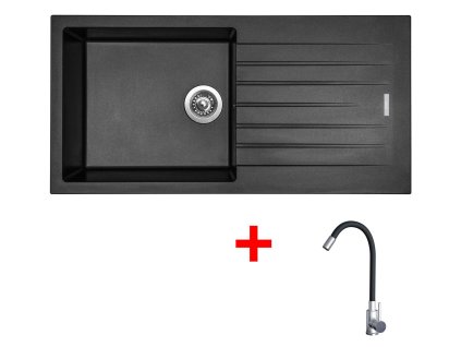 4478271 8596142054749 sinks perfecto 1000 metalblack elasta nerez cerna