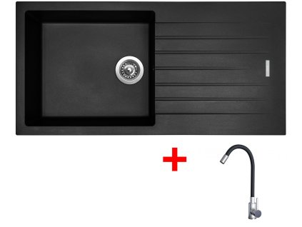 4478261 8596142054695 sinks perfecto 1000 pureblack elasta nerez cerna