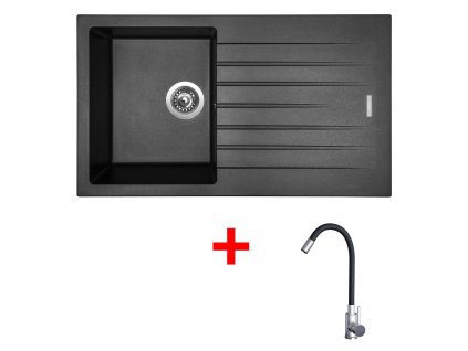 4478251 8596142054640 sinks perfecto 860 metalblack elasta nerez cerna