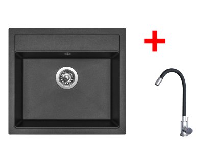 4478199 8596142054374 sinks solo 560 metalblack elasta nerez cerna