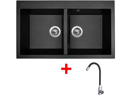 4478363 8596142055319 sinks amanda 860 duo metalblack elasta nerez cerna