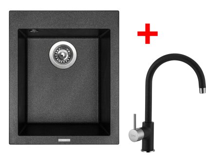 4289208 8596142047109 sinks cube 410 metalblack vitalia gr