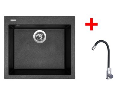 4478307 8596142055081 sinks cube 560 metalblack elasta nerez cerna